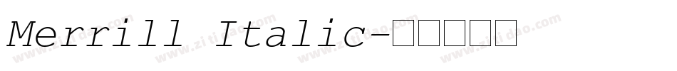 Merrill Italic字体转换